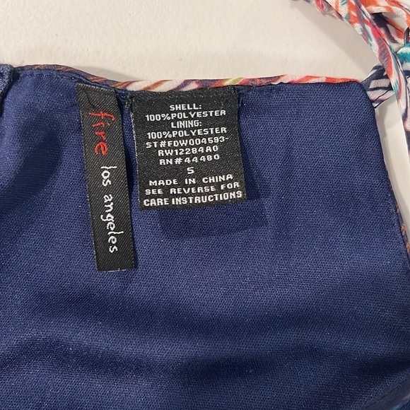 FIRE Las Angelas Maxi Dress Adjustable Straps Lined Elastic Waist Size Small - Picture 10 of 11